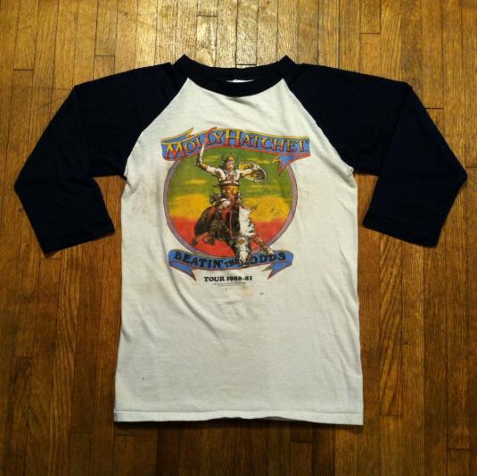 Vintage 1980-1981 Molly Hatchet rock concert tour t-shirt | Defunkd