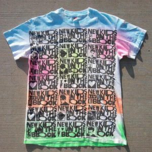 Vintage 1990 New Kids on the Block t-shirt, neon