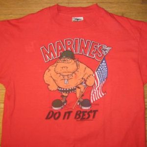 Vintage 1980's "Marines do it best" t-shirt, M-L