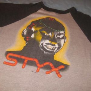 Vintage 1983 Styx raglan t-shirt, super soft and thin