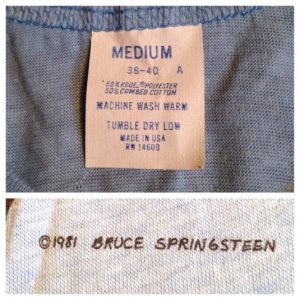 Vintage 1981 Bruce Springsteen Cincinnati concert t-shirt