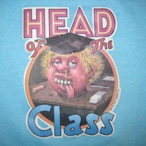 Funny vintage 1980's "Head of the class" t-shirt, large