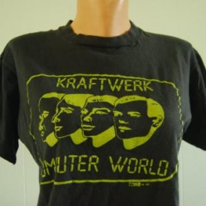 Vintage Kraftwerk TShirt Computer World Neon TShirt LARGE