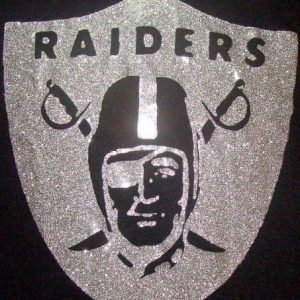 Vintage 1970's Oakland Raiders iron on raider logo M