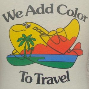 Vintage 70's DHL We Add Color To Travel t shirt