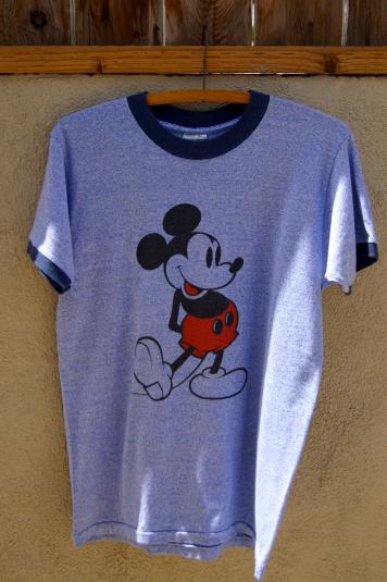 Vintage Mickey Mouse Ringer T Shirt Blue / Disney Casuals | Defunkd
