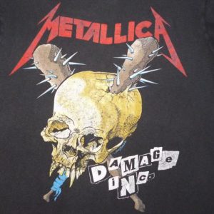 Metallica 1986 Damage Inc Vintage T Shirt Pushead