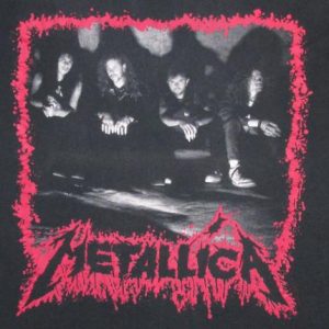 Metallica 1990 Justice For All Vintage T Shirt Europe DATES