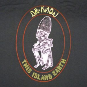Dr. Know 1987 The Island Earth Vintage T Shirt Deadstock