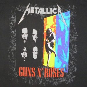 Metallica Guns N Roses '92 FaithNoMore Vintage T Shirt Dates