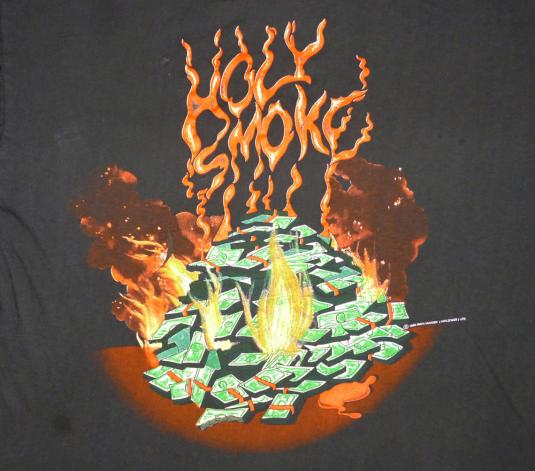 Iron Maiden 1990 Holy Smoke Vintage T Shirt No Prayer Dying | Defunkd