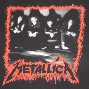 Metallica 1990 And Justice For All Vintage T Shirt Dates
