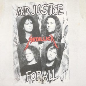 Metallica 1988 And Justice For All Vintage T Shirt Albums