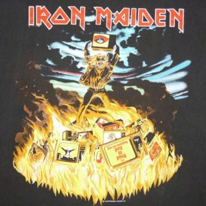 Iron Maiden 1990 Holy Smoke Vintage T Shirt No Prayer Dying