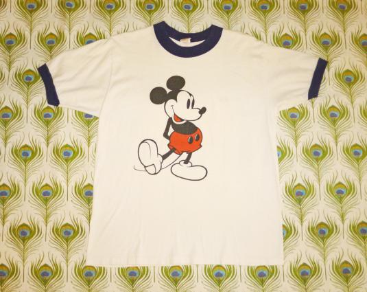 Mickey Mouse 70’s Ringer Vintage T Shirt Walt Disney Product | Defunkd