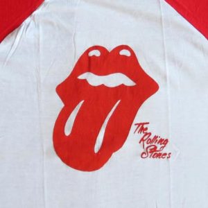 Rolling Stones 80's Tongue Logo Tour Vintage T Shirt Raglan
