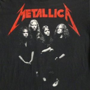 Metallica 1988 Justice For All Vintage T Shirt Group Shot