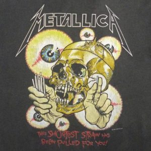 Metallica 1988 Shortest Straw Vintage T Shirt Justice
