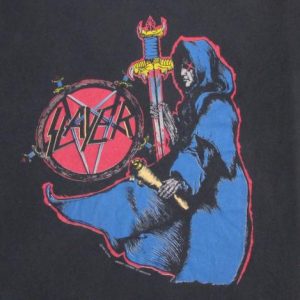 Slayer 1990 Spill The Blood Vintage T Shirt Song Lyrics 90's