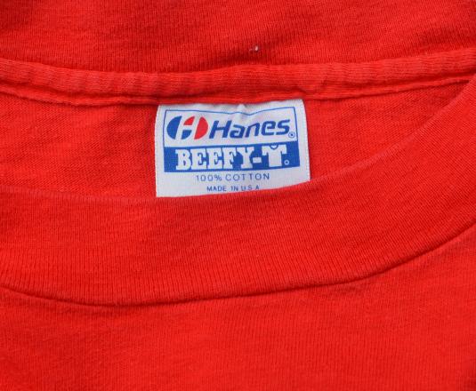 vintage 80s SNOWBIRD utah ski skiing cursive t-shirt red | Defunkd
