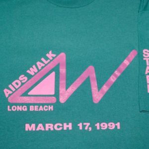 vintage AIDS walk long beach 1991 california t-shirt gay