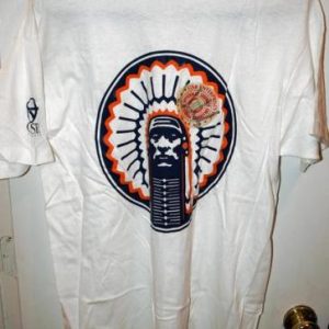 Vtg 90s Deadstock W/Sticker Illinois Fighting Illini T-shirt