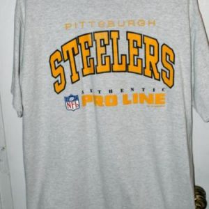 Vtg 1995 Russell Pittsburgh Steelers Block Letter T-shirt