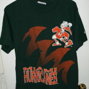 Vintage Logo Athletic Miami Hurricanes Shark Tooth T-shirt