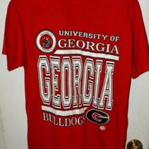 Vtg Screen Stars 50/50 University Georgia Bulldogs T-shirt