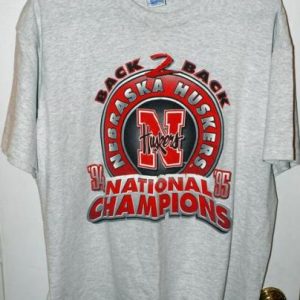 Vtg 1995 Salem Nebraska Cornhuskers National Champs T-shirt