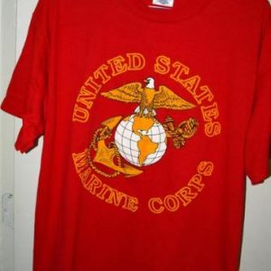 Vintage 90s US Marine Corps Raised Letter Print T-shirt
