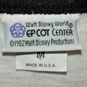 Vintage 80s Disney World Epcot Center Official Shirt Jersey