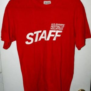 Vintage 80s US Olympic Fest North Carolina Staff T-shirt