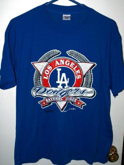 Vintage 1991 50/50 Trench Los Angeles Dodgers T-shirt | Defunkd