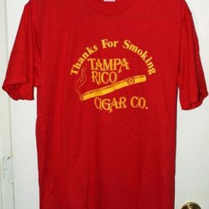 Vintage 80s/90s Tampa Rico Cigars Dont Smoke Mullet T-shirt