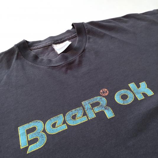 Mid 90s Blur Reebok spoof 'Beer Ok' T-shirt | Defunkd