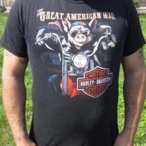 Vintage '87 Harley Davidson "Great American Hog" T-shirt