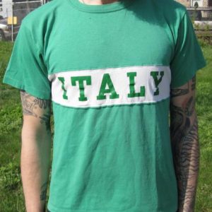 Vintage 80s Green ITALY Jersey T-shirt
