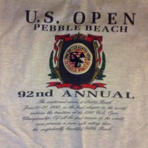 Vintage 1992 U.S. open Pebble Beach Golf T-Shirt