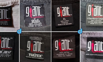 The history and timeline of Giant T-Shirt Tags
