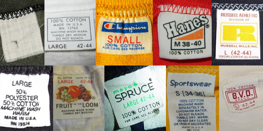 Sportswear T Shirt Clothing Tag Label History Timeline By Year