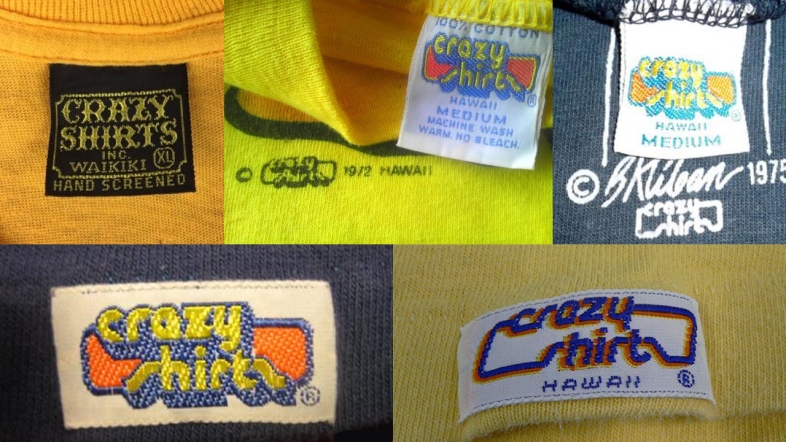 The History and Timeline of Crazy Shirts Tag: 1964 to 2003