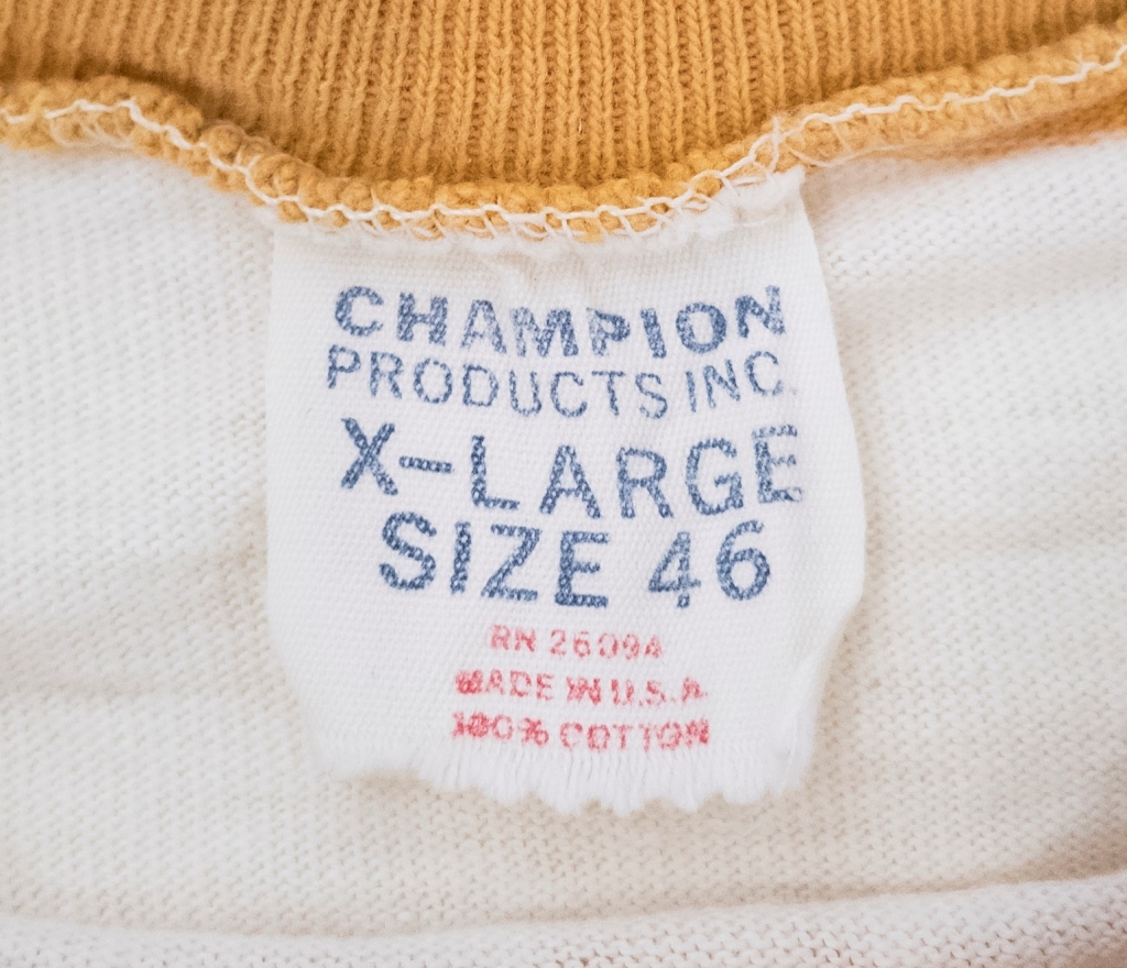 Real or fake champion tag : r/VintageClothing
