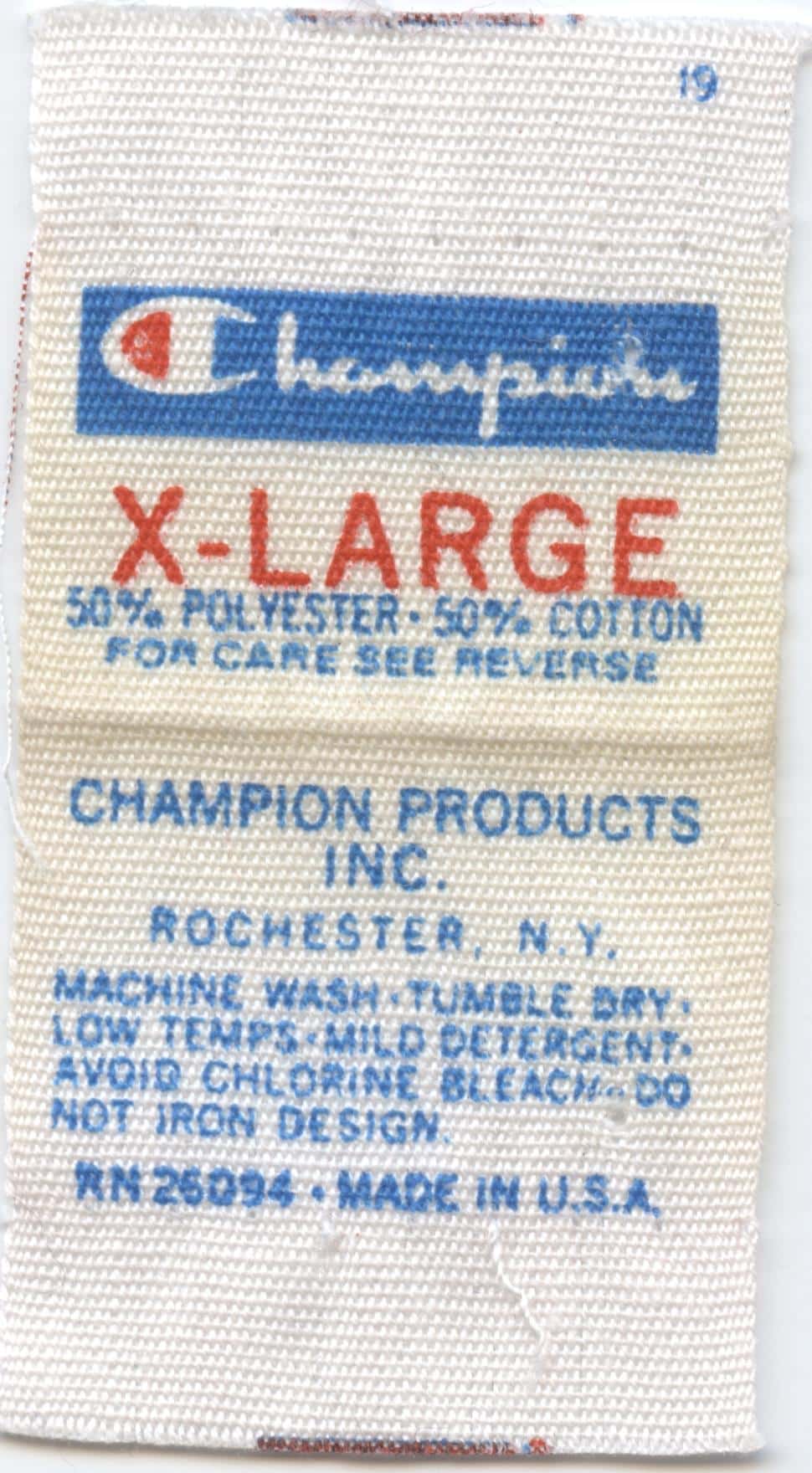 Real or fake champion tag : r/VintageClothing