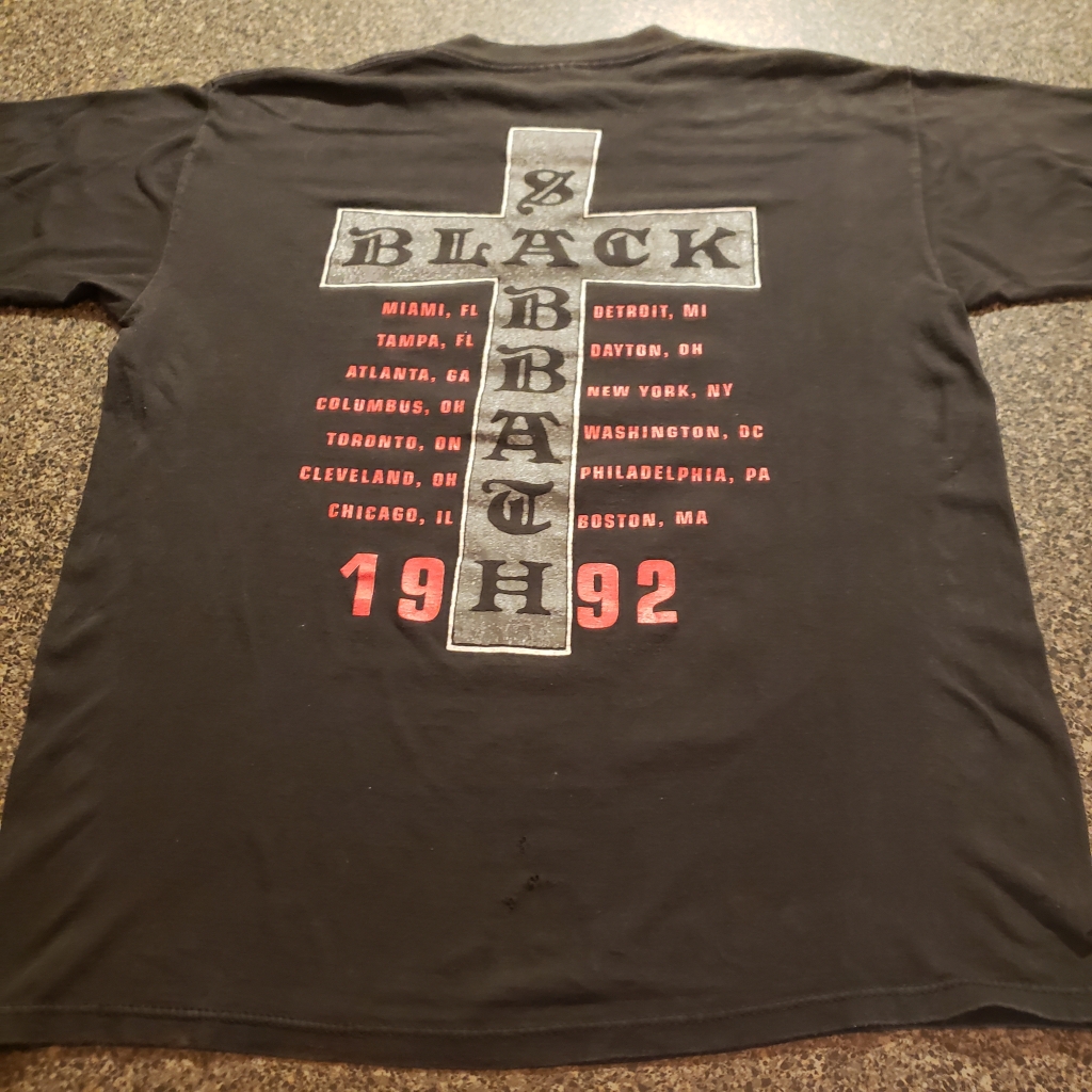 Vintage Black Sabbath Dehumanizer tour 1992 stops BackT-Shirt