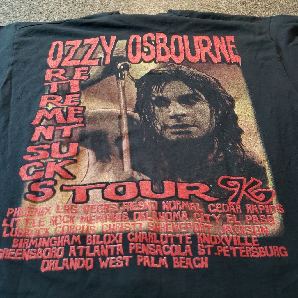 Ozzy Retirement Sucks Tour 1996 Ozzmosis T-Shirt back