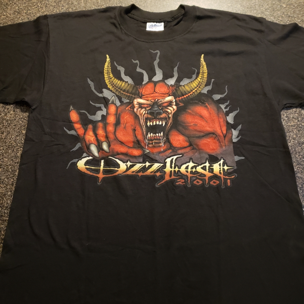 vintage ozzfest 2001 t-shirt front