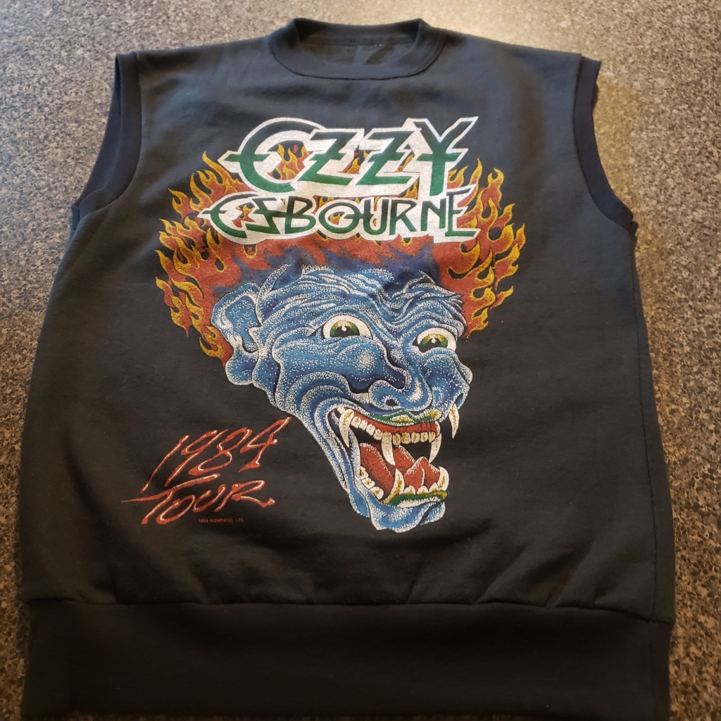 Vintage Ozzy Bark at the moon 1984 sleeveless sweatshirt