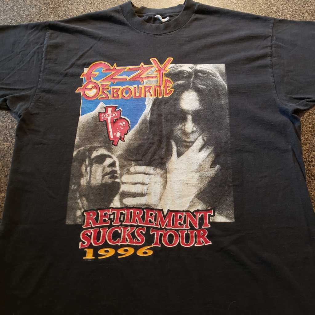 Vintage Ozzy Osbourne Retirement Sucks Tour Concert T Shirt 1996 Black –  Black Shag Vintage