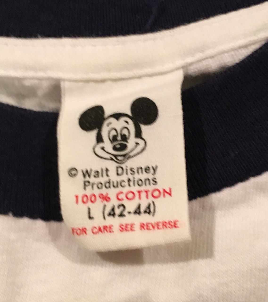 The History of Disney Brand Vintage T-Shirt Tags 1972-2010